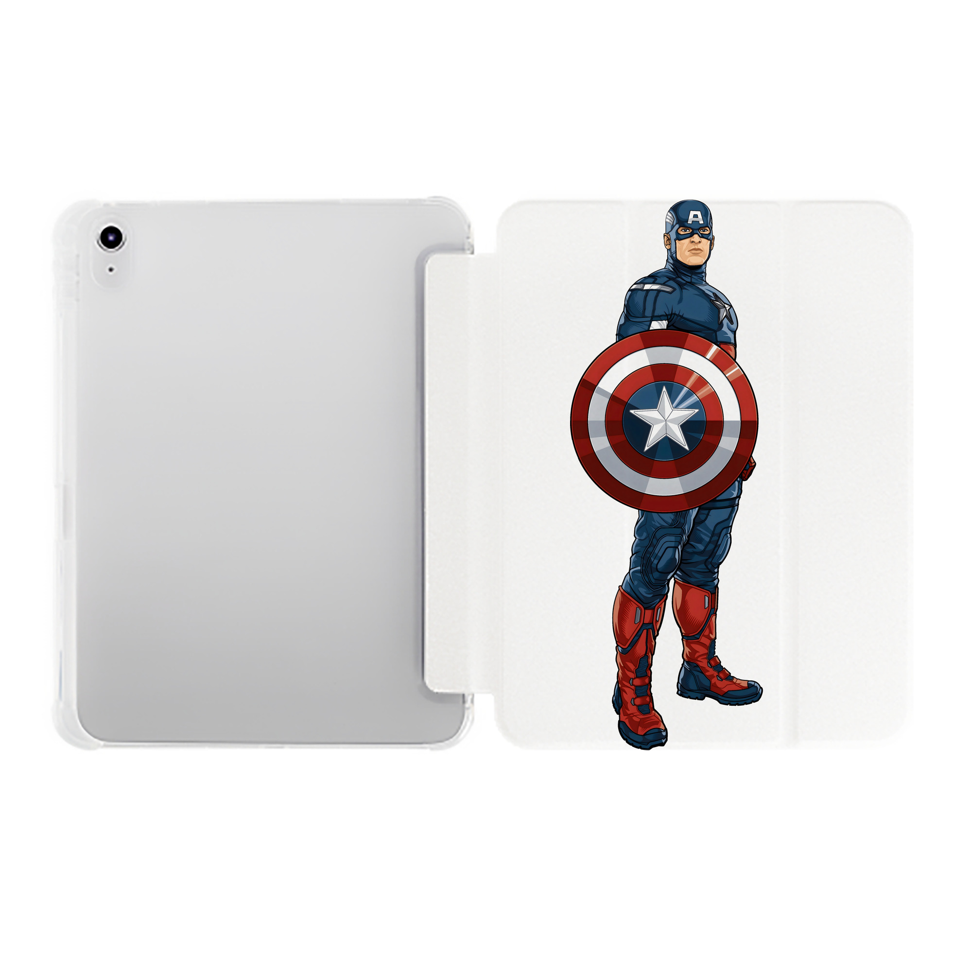 （画像用） アベンジャーズ The Avengers IPad ケース ペン収納付き 三つ折りスタンド PUレザー×シリコン 対応機種9.5/10.5/10.9インチ